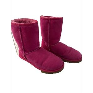 UGG Fuchsia Suede Ankle Boots
